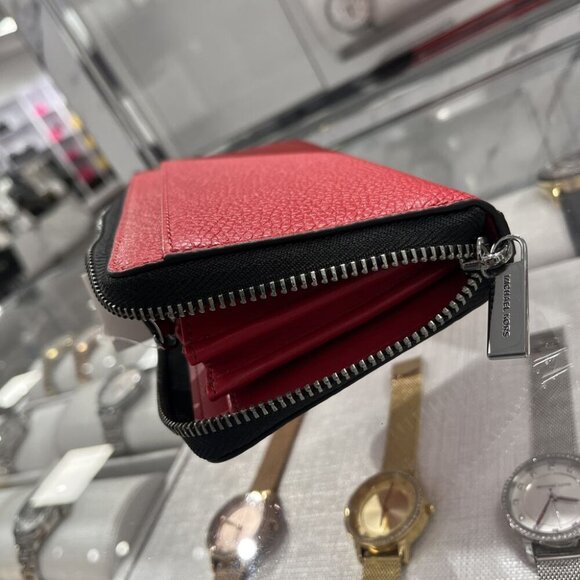 Michael Kors Cooper Pebbled Leather Smartphone Wallet 36S4LCOZ3L BRIGHT RED - Picture 7 of 11